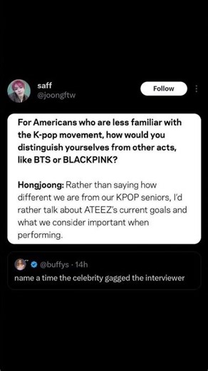 hongjoong interview💛#kpopreaction #ateezedits #hongjoongedit #goldenhourpart4 #matzedit #ateezmemes