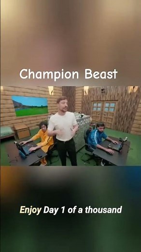 Mr Beast Gaming 1000 Days In Minecraft 😱 #youtubeshorts #trending #mrbeastgaming