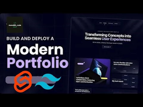 Build and Deploy an Amazing Developer Portfolio with Sveltekit | Svelte | Tailwind