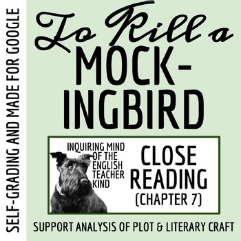 To Kill a Mockingbird Chapter 7 Literary Analysis Worksheet | Self-Grading