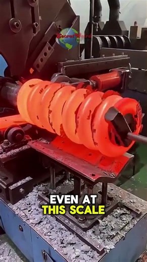 Making a GIGA SPRING: 500 lbs of Red Hot Steel 🤯#shorts