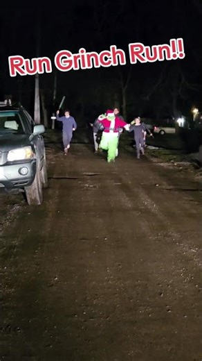 Grinch on the run from kids