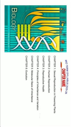 CBSE CLASS 12TH BIOLOGY MID TERM SYLLABUS 2025-26 | CLASS 12TH BIOLOGY SYLLABUS #cbse #syllabus