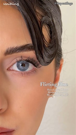 UNIBLING CONTACT LENSES on Instagram: "Flirting Collection try-on with @dupontflugc 🌟💝 👁️ Flirting Brown — warm, natural, and effortlessly charming 👁️ Flirting Grey — cool, aesthetic, and beautifully mysterious 👁️ Flirting Blue — serene, captivating, and dreamily elegant Try one, love all. ✨💖 #Unibling #ColoredContacts #EyeMakeupInspo #DailyGlam #BeautyEssentials"