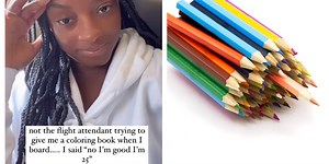 Flight attendant mistakes Simone Biles for a kid, offers her a coloring book
