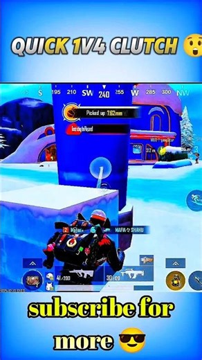 1v4 clutch bgmi 😲 #pubg #trendingshorts #shorts #bgmi #bgmiupdate #girlgamer #gamingcommunity