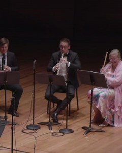 Early German Romantic composer Louis Spohr’s Grand Nonetto in F major (1813) lives up to its name, thanks to its powerful dynamics, pyrotechnic melodic runs, and complex interplay between winds and strings. In this clip from a 2023 performance at Alice Tully Hall, flutist Tara Helen O'Connor, oboist James Austin Smith, clarinetist Sebastian Manz, bassoonist Marc Goldberg, horn player David Byrd-Marrow, violinist Alexander Sitkovetsky, violist Paul Neubauer, cellist Dmitri Atapine, and double bas