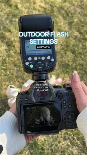 outdoor flash settings quick and easy 💫 using godox v1c @Godox Official #photographytips #flashphotography #godox