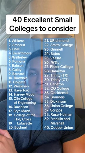 40 excellent small colleges you should apply to . . . #highschool #collegeapps #collegeadmissions #applyingtocollege #senioryear
