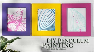 6.6K views · 115 reactions | Make DIY pendulum art! All you need is a plastic cup, strings, a surface, and Apple Barrel paint. Create one of a kind art that is as much fun to make as it is to display! Get the Apple Barrel Matte paint kit at https://amzn.to/2njK8KG Use a ladder, tripod or another tall item to hang your pendulum on to make your own art! | Plaid Crafts | Facebook