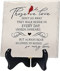 Sympathy Gifts, Memorial Desk Sign for Loss of a Loved One, Bereavement Condolence Remembrance Gift, in Loving Memory of Loss of Mother Father, Sorry for Your Loss (the we love don't go away)