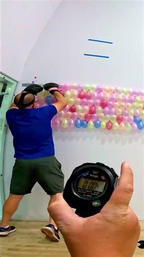 854 balloons popped in ONE MINUTE! 😱