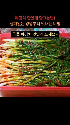 파김치 맛있게 담그는법! 실패없는 김치 양념부터 맛내는 비법까지