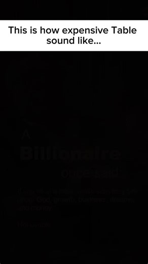 This is how expensive table sound like … #motivation #quotes #trendingshorts