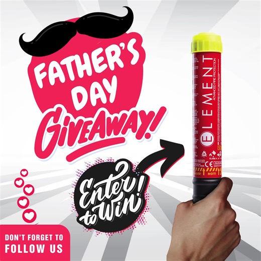 🚨GIVEAWAY REMINDER!🚨 Father's Day is almost here, and we're giving away a FREE Element E50 fire extinguisher!🔥🚒 Think your Dad jokes are the best (or the worst)? Time to prove it! Check out the pinned Reel on our profile for all the details on how to enter. Don't forget to follow us, That's the first step to enter the giveaway! Don't miss out – enter now!! 🎉 . . #ElementEquipped #FathersDayGiveaway #DadJokesRule #fathersday #fathersday2024 #giveaway #free #dadjokes #dadjoke #fireextinguishe