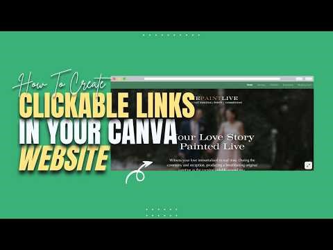 How to add clickable links and a navigation menu to your Canva website templates for your business.