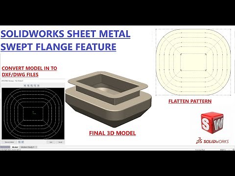 How to use swept flange feature in Solidworks | Solidworks sheet metal
