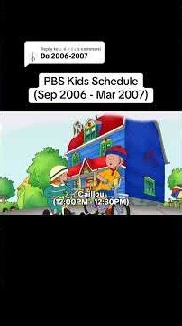 PBS Kids Schedule (September 4, 2006 - March 31, 2007) #fyp #nostalgia #pbskids #2006 #2007