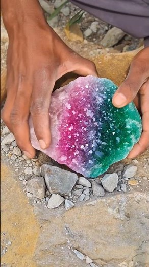 Mysterious 3-Color Crystal Found Inside Massive Volcanic Rock 💎 Nature’s Secret
