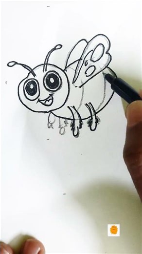 Bee Drawing Easily||#drawing #easyartlover #bee #art #shortsforyoutube #easydrawing #shortsviral
