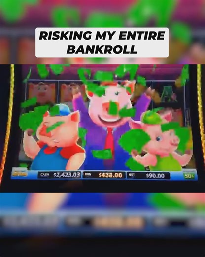 Risking my entire bankroll on the new Huff N More Puff Money Mansions! #rajaslots #casino #vegas | Raja Slots