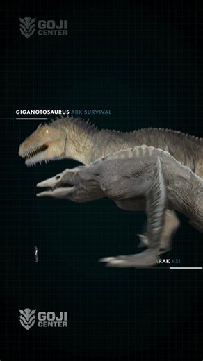 GojiCenter | Kaiju, Dinosaurs, Beasts on Instagram: "Ark Giga compared to Ramarak. See the full battle Faceoff in our YouTube channel! #arkgiga #arksurvivalevolved #skullcrawler #ramarak #kingkong #monsterverse #godzilla #jurassicpark #giganotosaurus"