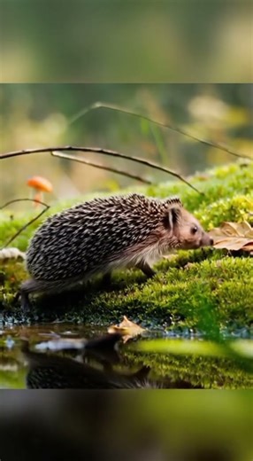 Playful Hedgehog's Curious Nose and Spins