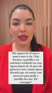 O prazo legal para ingressar com uma ação de partilha de bens após uma separação é de 10 anos, a contar da data da separação de fato. Isso pode ser relativizado em instâncias superiores, visto que o STJ proferiu entendimento diverso recentemente. No entanto, não é algo pacificado e pode demorar muitos e muitos anos para existir uma sentença favorável para quem deseja receber sua parte e adiou a partilha de bens. Se precisar de ajuda com o seu caso, meu contato está no link na bio do meu perfil. 