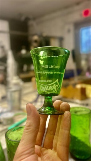 Really excited with how these recycled sprite bottles turned out! Interesting fact! Sprite Mexico uses glass enamel instead of synthetic ink or a plastic label. That means the logo is essentially colored glass and won’t melt away in the flame! Adding more of these to the store soon so check that link in bio! #glassblowing #recycle #upcycle #process #art #sprite | Etglass