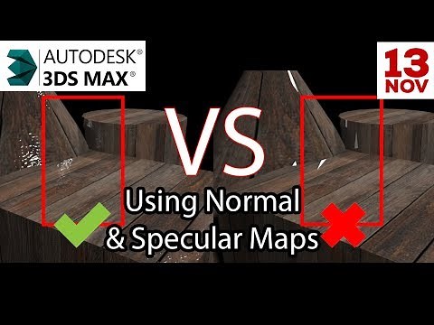 Using Normal Map and Specular Map in 3ds max and Vray