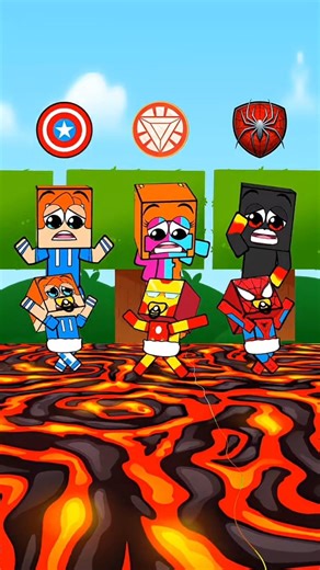 Friends lost their powers! #minecraft #funny #animation