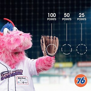 12K views · 70 reactions | Scampi is ready to play ball! Take a screenshot of Scampi catching the ball and share the photo in the comments section below. You might be surprised with something special. | Jacksonville Jumbo Shrimp | Facebook
