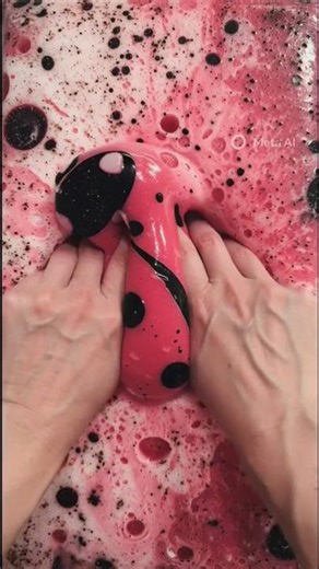 Ai ladybug video slime ASMR visual made with metaAi