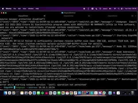 Create Decentralized private networks ( EdgeVPN)