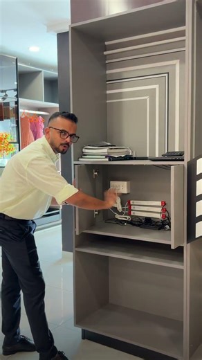 Hidden Storage Idea for Modern Wardrobes | Smart Interior Tip | Fayiz Roomy