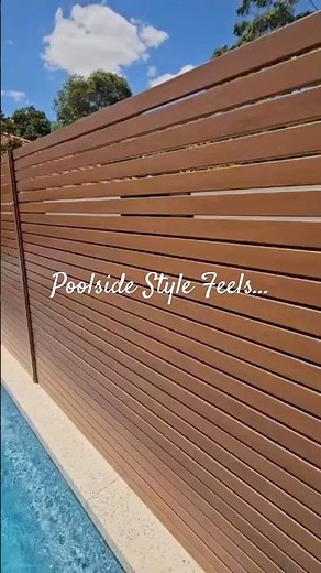 Pool Fencing Perth | Frameless Glass & Woodgrain Aluminium Slat Pool Fence in Manning | FencrGatr®