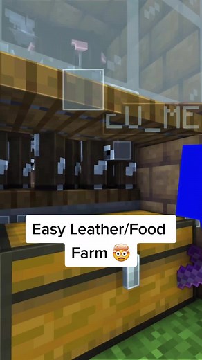 easy cow leather meat farm tutorial #minecraft #java #bedrock | hoglin farm bedrock