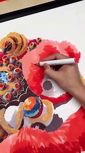 This isn't just a drawing. In Chinese culture, the lion dance represents protection, strength, and good fortune. Here's how it takes shape — one hand drawn line at a time. (cr: Douyin li80411876) #ChineseHeritage #IntangibleCulturalHeritage #LionDance #HandDrawn #TraditionalArt #MadeByHand | wowourheritage