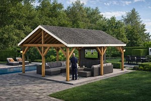 DIY 20x30 Gable Pavilion Plans - Backyard Wooden Pavilion Plans - PDF Download - Etsy
