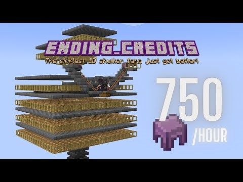 The simplest 1D shulker farm just got even better! [Java 1.17-1.20.1]
