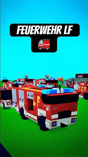 🚒 Minecraft Feuerwehr LF Tutorial | Löschfahrzeug ganz einfach bauen!#minecraftbauen #minecraft