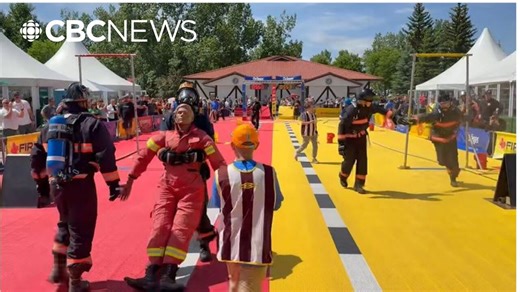 What happens when firefighters test their skills in competition?