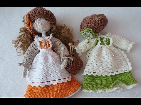 How to crochet slim doll dress crochet / doll clothes