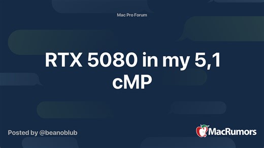 RTX 5080 in my 5,1 cMP
