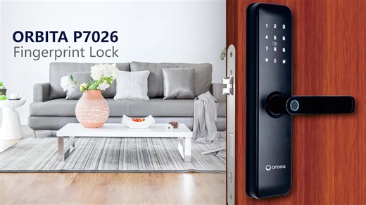 Orbita Smart Digital Fingerprint Lock for Wood Home Apartment Security Management WiFi Bluetooth Connectivity Home APP Safety