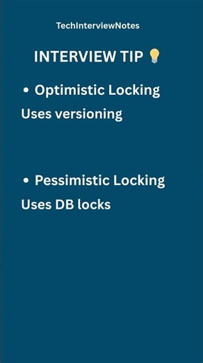 Optimistic Locking vs Pessimistic Locking Explained | JPA Interview Question