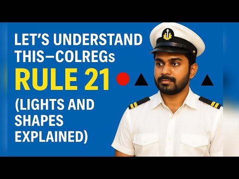 COLREGs Rule 21 – ⚓🚢 🧭 ⛵ 🌊 Lights & Shapes Definitions | Complete Explanation for Seafarers