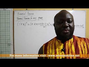 SHS 1 Elective Math - Binomial Theorem for Non-Positive Integer
