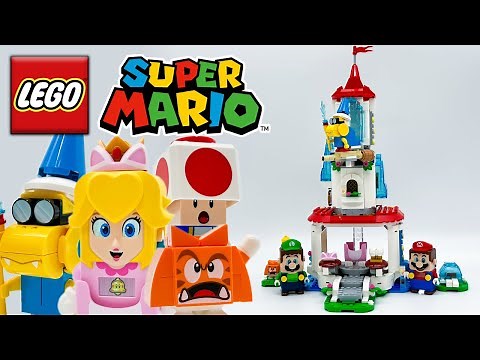 Cat Suit Peach and Frozen Tower Expansion Set EARLY Review! LEGO Super Mario Set 71408
