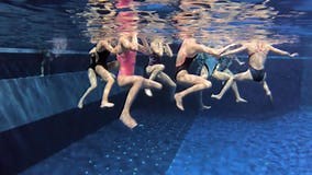 Synchronized Swimming Junior Team Underwater Training in the Swimming Pool Stock Video - Video of underwater, swimwear: 277803239